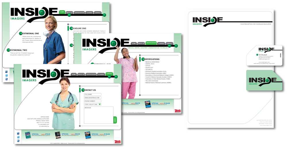 Inside Imagers Website and Corporate Identity