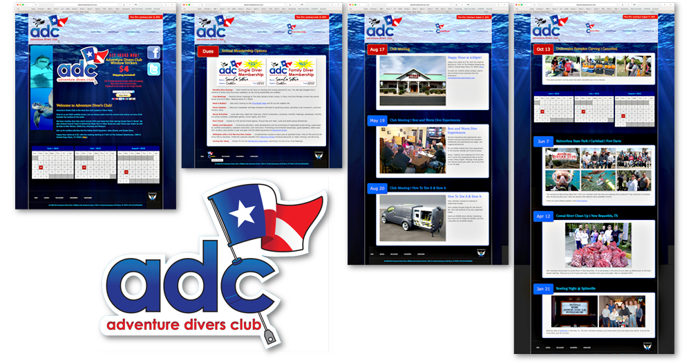 Adventure Divers Club Website and Logo Design