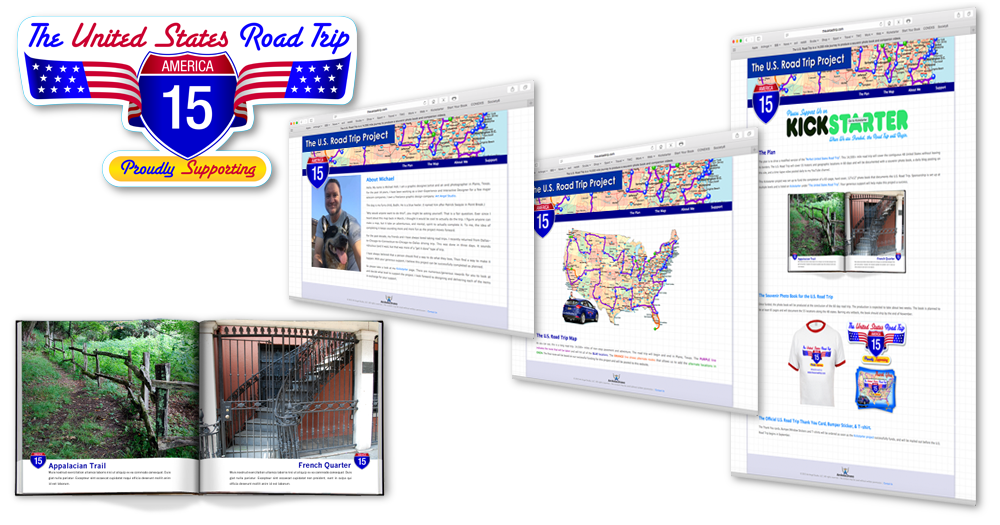 The U.S. Road Trip Project Website and Logo Design