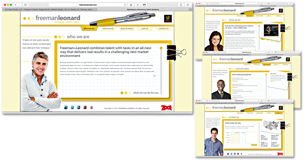 Freeman Leonard Agency Website
